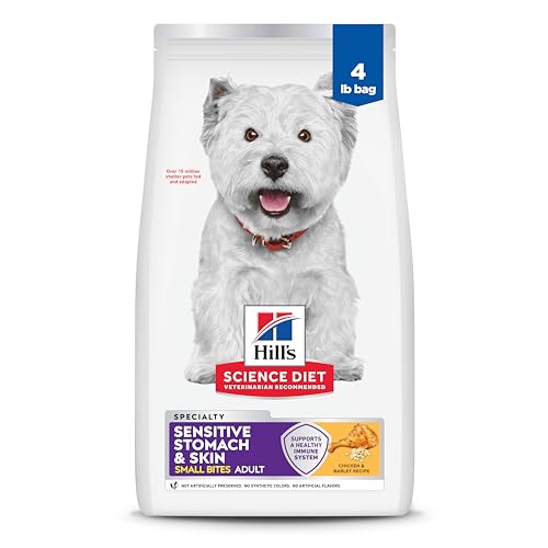 Hill's Science Diet Adult Sensitive Stomach & Skin Small Bites Dry Dog Food, Chicken, 4 lb. Bag