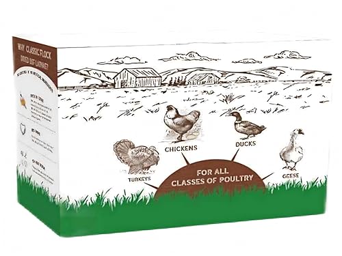 Classic Flock 10lb Dried Black Soldier Fly Larvae Chicken Feed,100% Natural Non-GMO BSF Larvae,More Calcium Than Mealworms,High Protein Chickens Treats, Food for Wild Birds, Ducks, Laying Hens