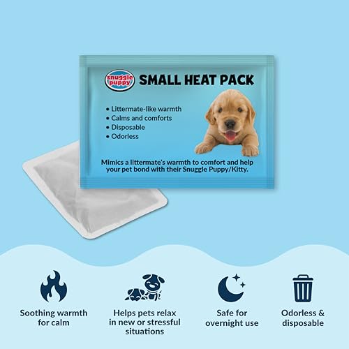 Snuggle Puppy Junior, Heartbeat Puppy Toy for Small Breeds, Smaller Plush Dog Toy with Real-Feel Pulse, Designed for Crate Use and Early Routines - Biscuit
