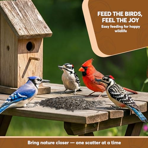 3 LB Black Oil Sunflower Seeds for Birds – Premium Wildlife & Bird Food – Grown in USA - Non-GMO - Black Oil Sunflower Seeds for Wild Birds and Backyard Feeders