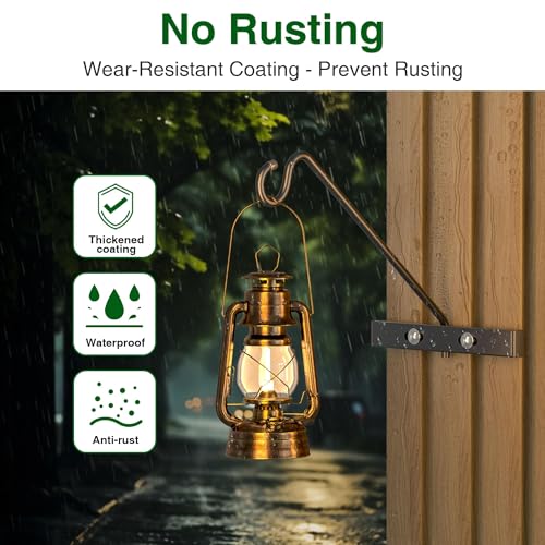 12-Inch Deck Bird Feeder Hanger for Railing, Outdoor Decor Plant Hanger, Balcony Railing Hook - 22LB Capacity - for Hanging Plants, Bird Feeders, Lanterns, Wind Chimes