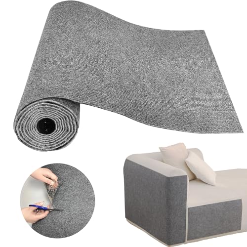 Cat Scratch Couch Furniture Protector, Adhesive Cat Scratch Pad Deterrent for Furniture, DIY Climbing Cat Scratcher Couch Protector from Cat Claws Scratching for Indoor (Light Grey, 78.7x15.8Inch)