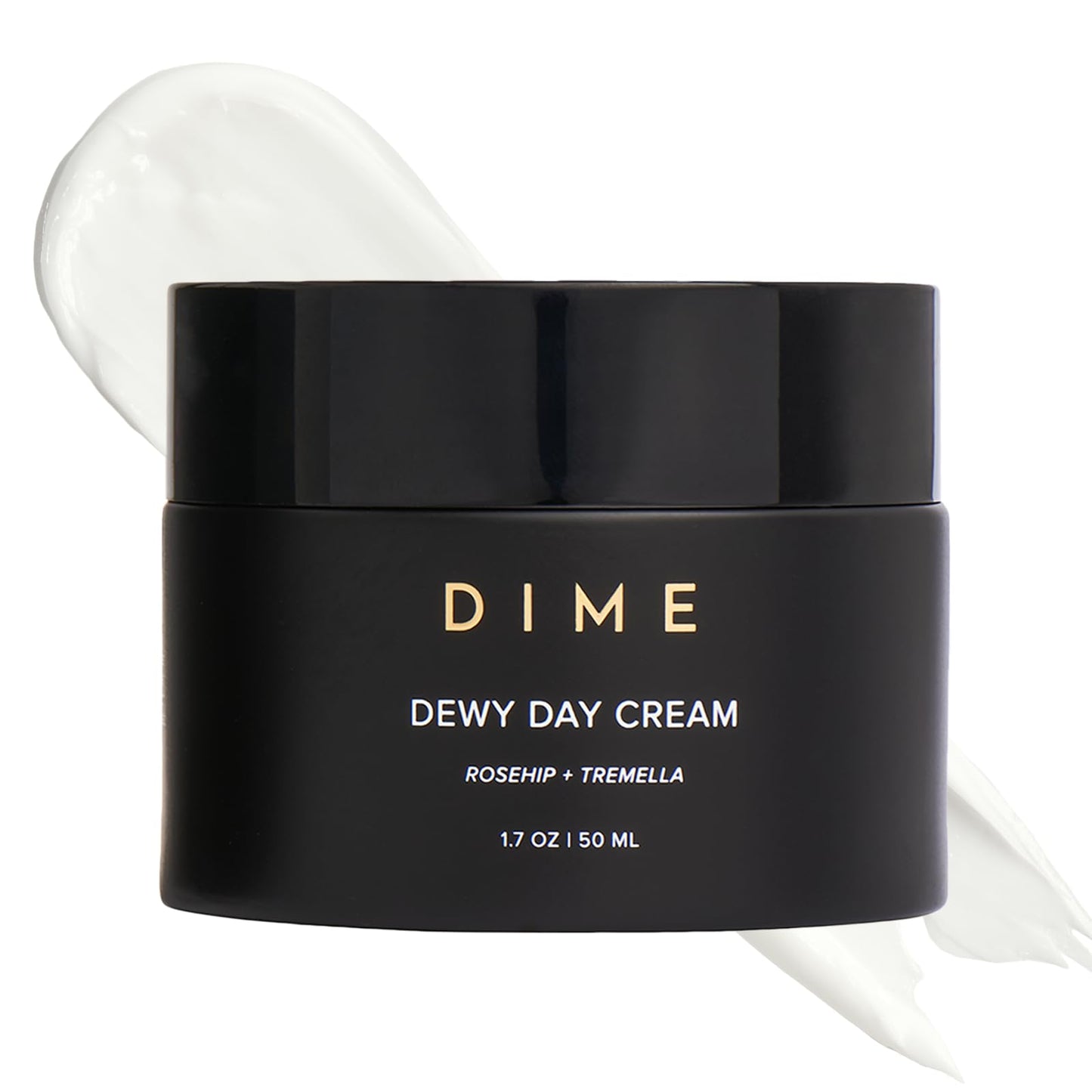 DIME Beauty Dewy Day Cream - Anti-Aging Hydrating Face Moisturizer with Rosehip Oil, Ceramides and Snow Mushroom for Dry and Combination Skin, Vegan and Cruelty-Free, 1.7 oz / 50 ml