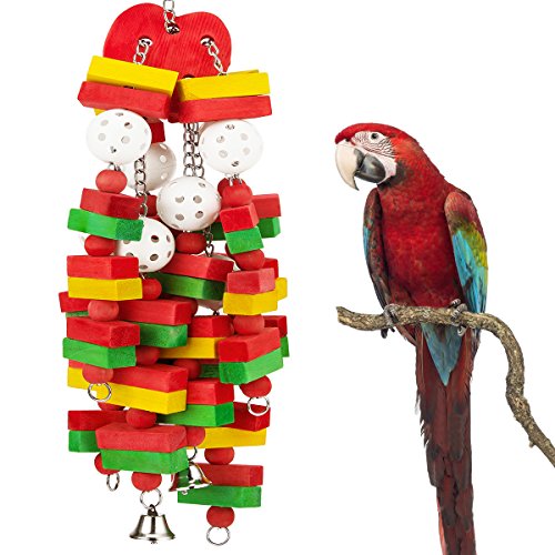 MEWTOGO Large Bird Parrot Toys for Cockatoos African Grey Macaws and Parrots Bird Gift