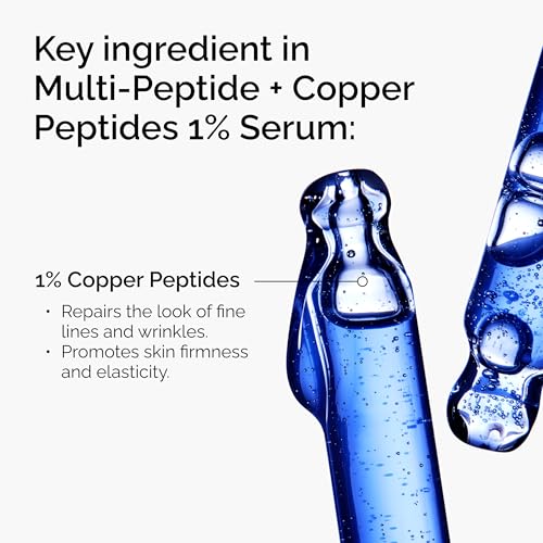 The Ordinary Multi-Peptide + Copper Peptides 1%, GHK-Cu Anti-Aging Serum for Fine Lines and Skin Elasticity