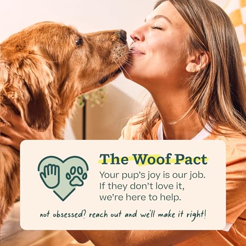 WOOF Bully Sticks Dog Treats - Chew Sticks for Dogs - Long-Lasting Dog Chew Treats - Made with Free-Range, Grass-Fed Beef - 6" Sticks - 5pk