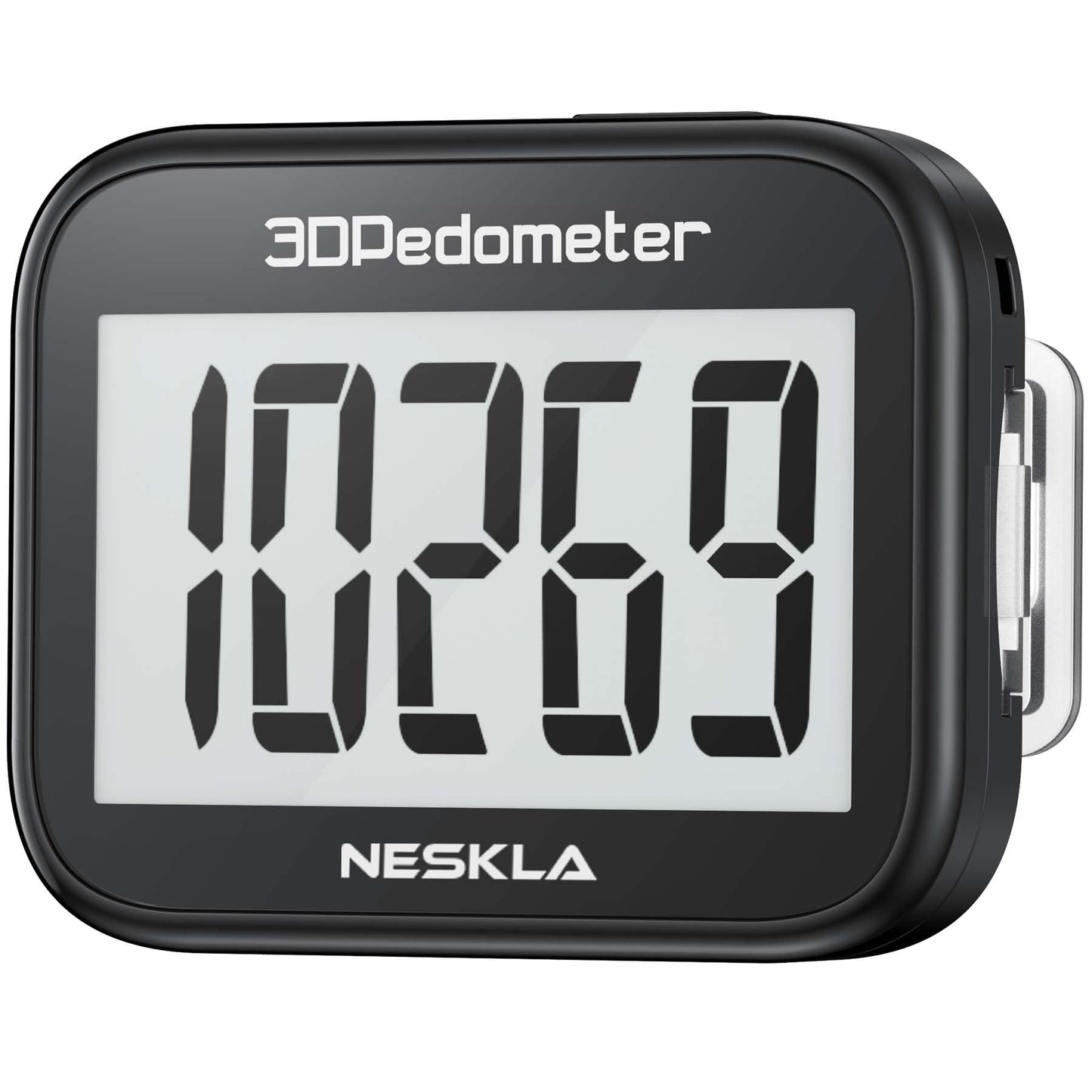 3D Pedometer for Walking, Simple Step Counter with Large Digital Display, Step Tracker with Removable Clip Lanyard, Accurately Track Steps for Men Women Kids Adults Seniors