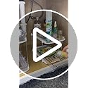 Delamu 2-Tier Multi-Purpose Bathroom Under Sink Organizers and Storage, Stackable Kitchen Pantry Organization, Pull Out Medicine Cabinet Organizer with Movable Dividers, White, 2 Pack