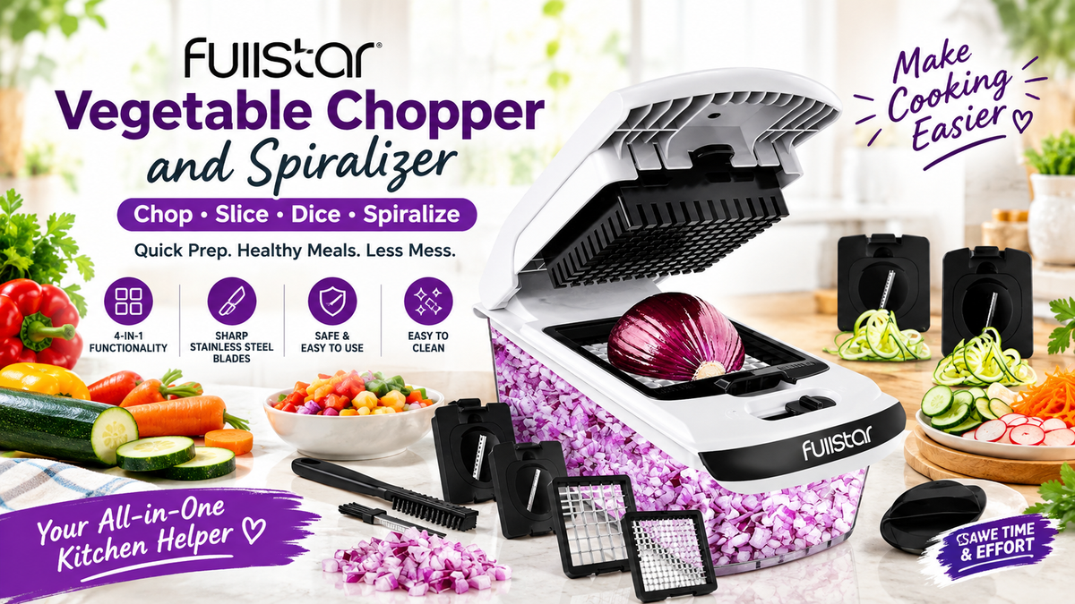 Fullstar Vegetable Chopper and Spiralizer: A Practical 4-in-1 Kitchen Tool