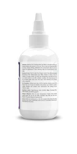 Vetericyn Plus Dog and Cat Eye Wash | Eye Drops for Dogs and Cats to Flush and Soothe Eye Irritations, Dog Tear Stain Cleaner, Safe for All Animals. 3 Ounces