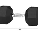 Basics Rubber Hex Dumbbell Hand Weight