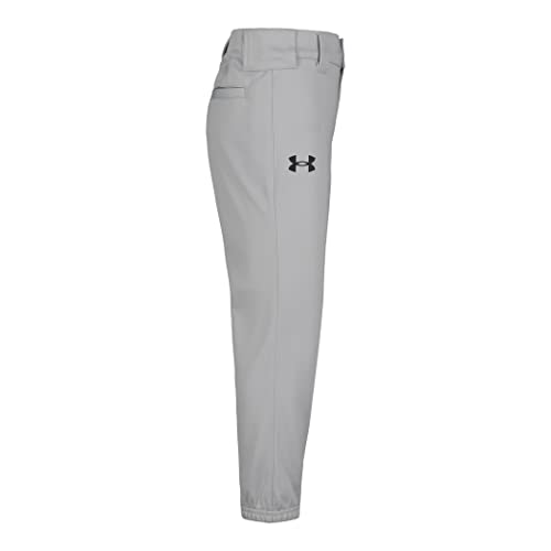 Under Armour Boys Baseball Pant, Belt Loops, Logo, Snap Closure, Comfortable & Durable