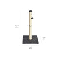Basics Cat Scratching Post for Indoor Cats & Kittens, Medium (31.5"H), Cat Furniture with Dangling Ball Toy, Grey