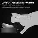 PETKIT 304 Stainless Steel Elevated Cat Bowls&Dog Bowls,Raised Cat Food and Water Bowl Set, Non-Slip, Anti Vomiting 15°Tilted Cat Small Animal Plate