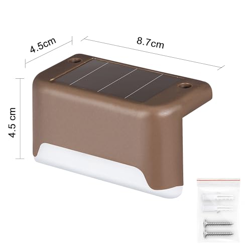 SOLPEX Solar Deck Lights Outdoor 16 Pack,Step Light Waterproof,Warm White | Led Solar lights for Outdoor Stairs,Step,Fence,Yard,Patio and Pathway