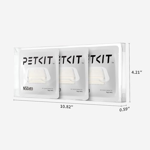 PETKIT N50 Odor Eliminator 2.0 Exclusive for PuraMax and PuraMax 2 Self-Cleaning Cat Litter Box, Automatic Cat Toilet Box Smell Control Remover (Pack of 3)