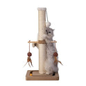 PEEKAB Cat Scratching Post Sisal Scratch Posts for Indoor Kittens and Cats,with Interactive Tracking Toys Suitable for Vertical Scratcher of Small and Medium-Sized Cats 25 Inches Beige