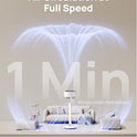 DREO Smart Fan for Bedroom, 120° +120° Omni-Directional Oscillating Fans, 100ft Quiet Pedestal Fan with RGB Light, 9 Speeds, 6 Modes, 20dB, 8H Timer, Wi-Fi/Voice/Alexa, 35-40" Floor Fans with Remote