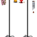 Gtongoko Double Shepherds Hook for Outdoor, 2 Pack 92 Inch Heavy Duty Bird Feeder Pole 3/4 Inch Thick Garden Hooks for Hanging Hummingbird Feeder, Plant Baskets, Solar Light Lanterns