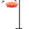 FEED GARDEN 76'' Bird Feeder Pole, Heavy Duty Shepherds Hooks for Outdoor with 7-Prong Base, Adjustable Shepherds Hook for Hummingbird Feeder, Lanterns, Plants, Wedding Decor (1 Pack)