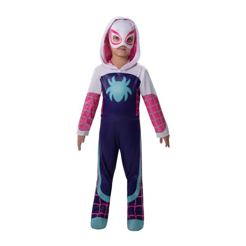 MARVEL Toddler Ghost Spider Costume, Girls Spider-Man and His Amazing Friends Gwen Stacy Kids Costume 3T/4T