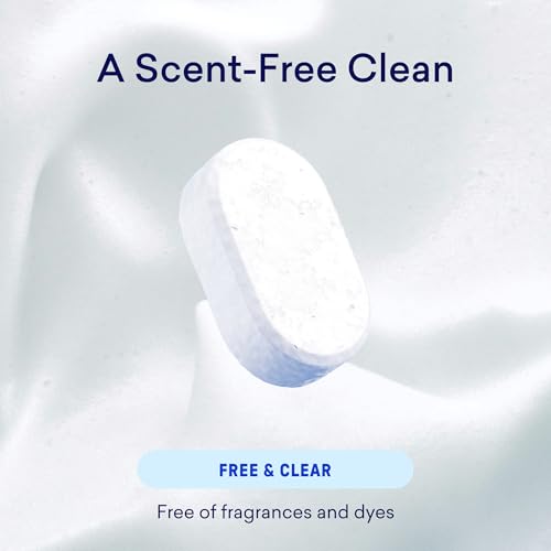 BLUELAND 100% Plastic-Free Dishwasher Detergent Tablets, 60 Count, Free & Clear, Eco-Friendly Dishwashing Pods, Natural, USDA Certified biobased