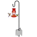 COCONUT 62" Shepherds Hooks for Outdoor, Bird Feeder Pole with 5 Prong Base, Adjustable Height Shepherds Hook for Hummingbird Feeder, Bird Feeder, Lightweight Plant, Wind Chimes, Lanterns (1 Pack)