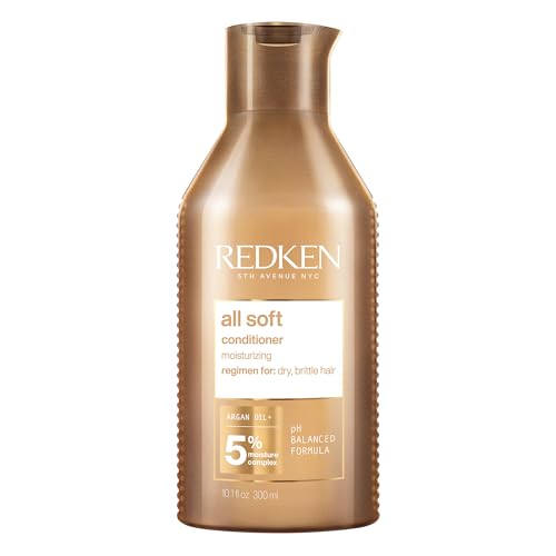 Redken All Soft Conditioner - Moisturizes & Hydrates Dry, Brittle Hair, Softens, Smooths & Adds Hair Shine, Conditioner & Detangler