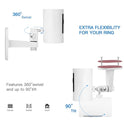 2Pack Adjustable Security Wall Mount Bracket for Ring Stick Up Cam & Ring Outdoor Cam Plus, Perfect View Angle for Your Surveillance Camera System - White