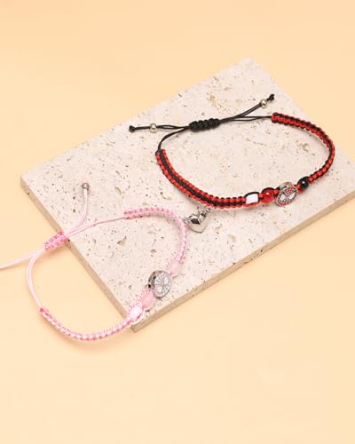 Spider Friendship Bracelets for 2 Matching Bracelets for Couples Best Friends Matching Spider Bracelet for BFF Friendship Jewelry Gifts for Bestie GF BF