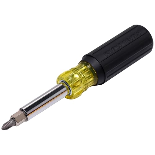 Klein Tools 32500 11-in-1 Screwdriver/Nut Driver Set, 8 Bits (Phillips, Slotted, Torx, Square), 3 Nut Driver Sizes, Cushion Grip Handle