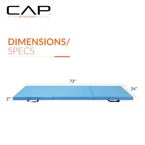 CAP Barbell All Purpose Folding Anti Tear Exercise Training Aerobic Fitness Gym & Gymnastics Balance Mat | Multiple colors