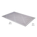 Basics Less-Mess Litter Trapping Cat Litter Box Mat, Soft on Kitty Paws, Waterproof, Scatter Control, 24" x 35", Grey