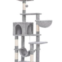 Hey-brother Cat Tree with Large Hammock, Multi-Level Cat Tower for Indoor Cats, Cat Condo with Sisal-Covered Scratching Posts and Top Perch, Light Gray MPJ050W