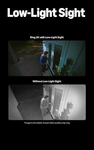 Ring Outdoor Cam Plus, Battery (newest model), Home or business security, Wide-Angle 2K Video with Ring Vision, Low-Light Sight for full-color night vision, Mount-Anywhere Versatility, Black