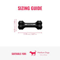 KONG - Extreme Goodie Bone - KONG's Most Durable Natural Rubber Dog Bone for Power Chewers - Black - For Medium Dogs