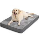 Waterproof XXL Dog Beds Large Sized Dog, Outdoor Washable Crate Pad 48 inch, Jumbo XXLarge Orthopedic Foam Pet Bed with Removable Cover Reversible, Durable Anti-Slip Kennel Pad, 47"x29", Gray