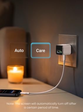 Anker Smart Display Charger,Anker Nano 45W Max GaN Fast Charging USB C Charger Block,180° Foldable Plug,Smart Recognition,Built-in Care Mode,for iPhone17/16/15(Non-Battery,One USB-C Port,No Cable)