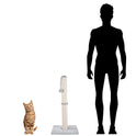 Dimaka 29" Height Tall Cat Scratching Post, Claw Scratcher with Sisal Rope and Covered with Soft Smooth Plush, Vertical Scratch [Full Strectch] for Standard Size Cats(Grey, 29 inches for All Cats)
