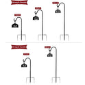 EXCMARK Shepherd Hook Adjustable Height 32/24/16’’ 1/2 inch Thick Use at Weddings, Hanging Solar Lights, Lanterns, Bird Feeders, Metal Hanger Hook (Black,32inch). U.S. Patent.