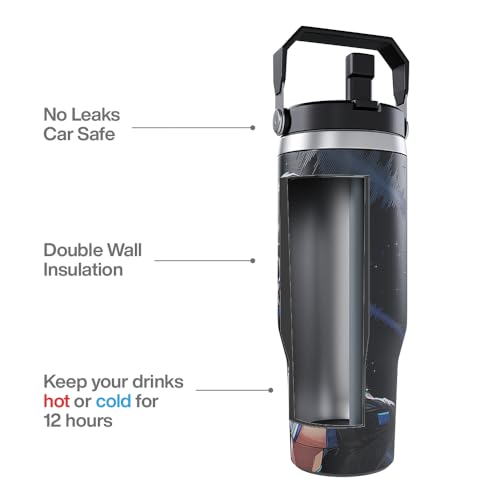 Marvel Rivals Luna Snow Gaming Tumbler with Lid, 30 Oz, Stainless Steel