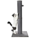Cat Craft Cat Scratching Post Carpet Scratching Post 41" for Indoor Cats, Tall Cat Scratch Post, Carpet Cat Scratcher with Replaceable Toys, Sturdy Base, Large, Gray