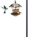 Shepherd Hooks for Outdoor, 1 Pack 62 Inch Bird Feeder Pole with 5 Prongs Base for Hanging Lantern, Hummingbird Feeder, Lightweight Plant, Shepherds Hook for Bird Feeders for Outside