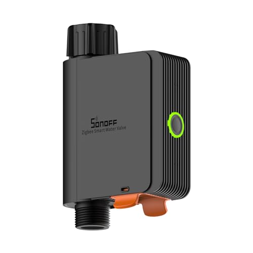 SONOFF Zigbee Sprinkler Timer, Gateway Required, Smart Controller Voice Control with Alexa and Google Home, Automate Irrigation for Garden, Lawn, Pool, Outdoor Watering, SWV-NH, Black