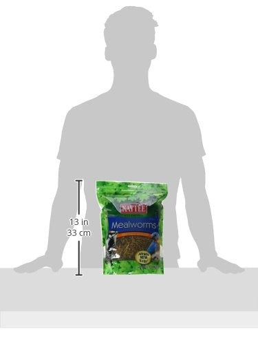 Kaytee Wild Bird Food Mealworms For Bluebirds, Wrens, Robins, Chickadees, Woodpeckers, Cardinals & Chickens, 17.6 Ounce