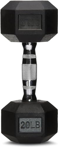 Basics Rubber Hex Dumbbell Hand Weight