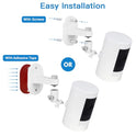 2Pack Adjustable Security Wall Mount Bracket for Ring Stick Up Cam & Ring Outdoor Cam Plus, Perfect View Angle for Your Surveillance Camera System - White
