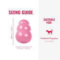 KONG - Puppy Toy Natural Teething Rubber - Fun to Chew, Chase and Fetch - for Medium Puppies - Pink