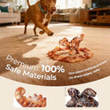 2 Pack Tough Dog Toys for Aggressive Chewers: Ultra-Dense Nylon, Durable Dog Bones, Bacon Flavor, Heavy Duty Dog Chew Toys for Large Dogs 20-90 lbs, Long Lasting & Keep Them Busy