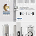 TEEHO TE001 Keyless Entry Door Lock with Keypad - Smart Deadbolt Lock for Front Door with 2 Keys - Auto Lock - Easy Installation - Satin Nickel